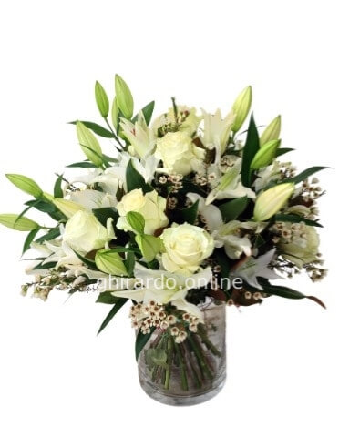 Mazzo bianco con lilium