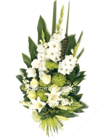 Palma funebre sui toni del bianco
