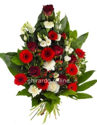 Palma funebre sui toni del rosso