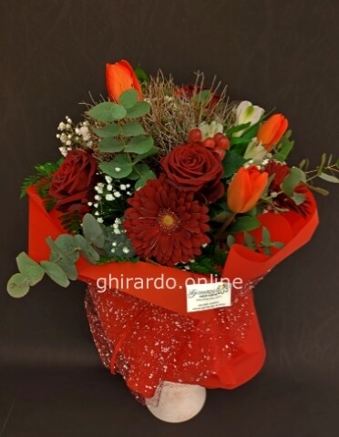 Bouquet toni del rosso