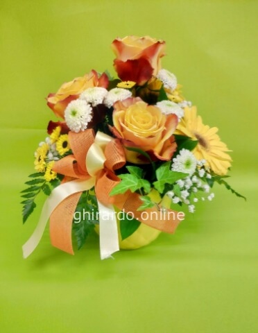 Alzatina gialla e arancio