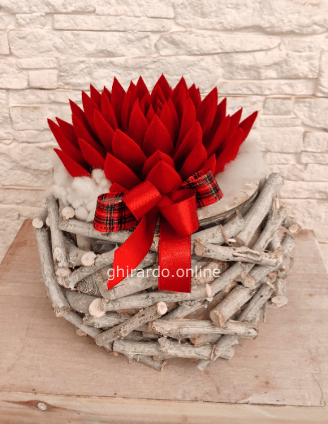 Cesto natalizio con echeveria