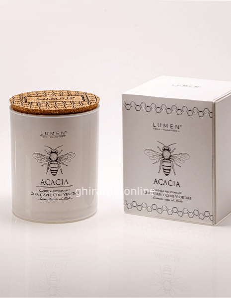 Candela con cera d'api al miele di CASTAGNO ml.200